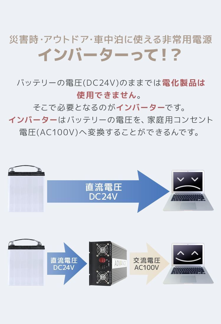 非常用電源 車中泊
