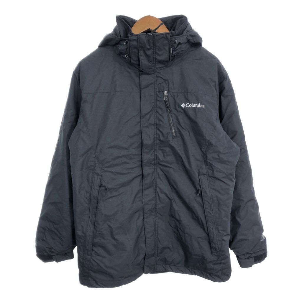 Columbia コロンビア OMNI-TECH マウンテンパーカー アウトドア ブラック (メンズ L) 中古 古着 S9043
