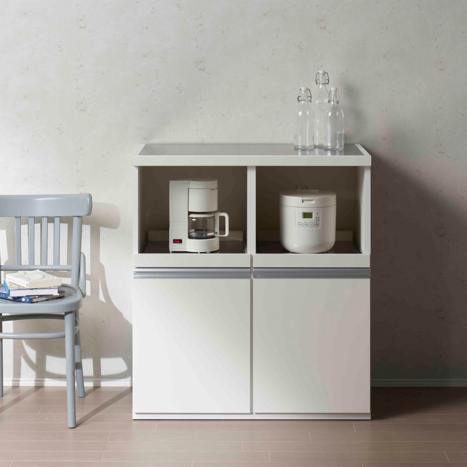 美品】キッチンカウンター レンジ台 スライドレール