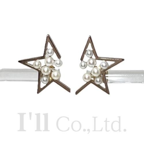 TASAKI 星型ピアス 片耳用 ゴールド　アブストラクトスター TASAKI 星型ピアス 片耳用 ゴールド アブストラクトスター 夜空に輝く