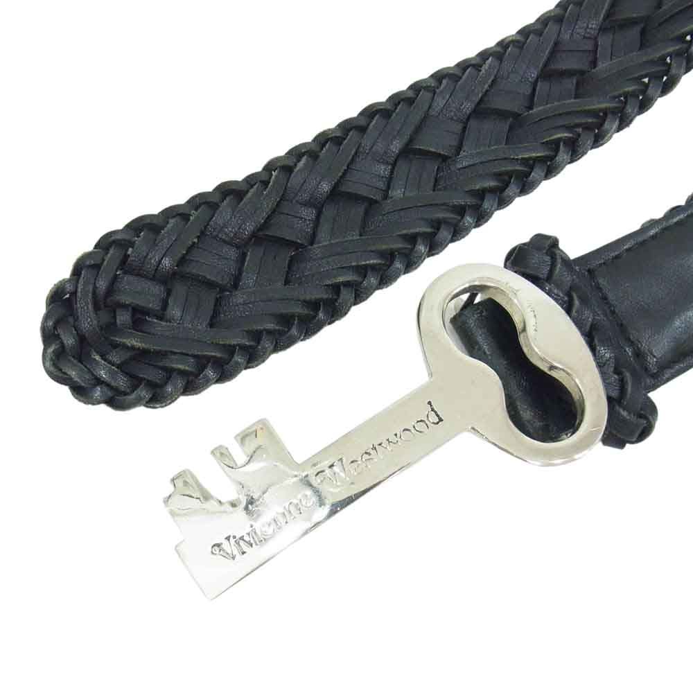 Vivienne Westwood ヴィヴィアンウエストウッド 鍵 編み込み レザー