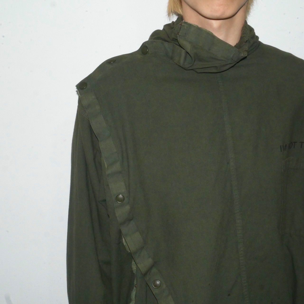 oshima rei designed military hoodie jacket