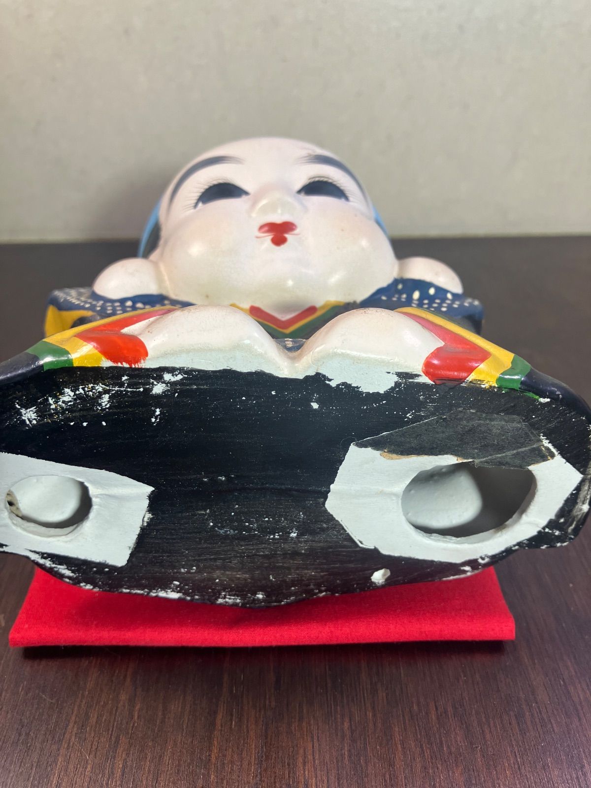 福助 置物 縁起物 陶器 貯金箱 骨董品 アンティーク レトロ骨董品