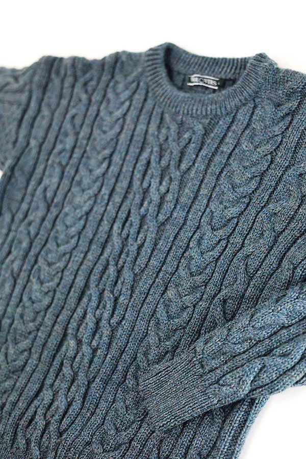 Used 90s-00s WOOLOVERS British Wool Fisherman Knit Size L 古着 