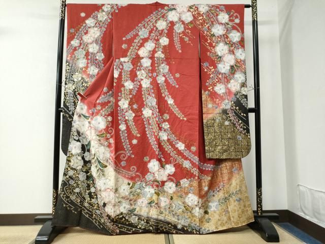 平和屋着物○豪華振袖 辻が花 手描き 金彩 正絹 逸品 CAAU2615yc