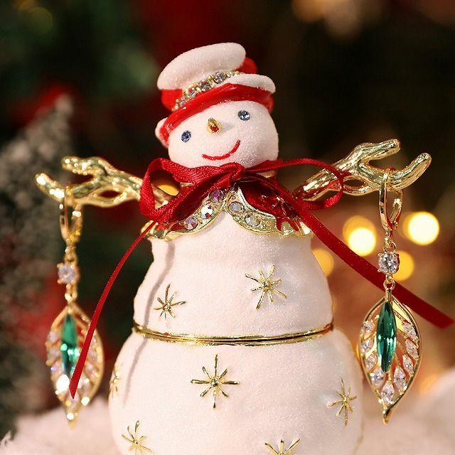 新品 未使用】ジュエリーボックス スノーマン クリスマス 可愛い