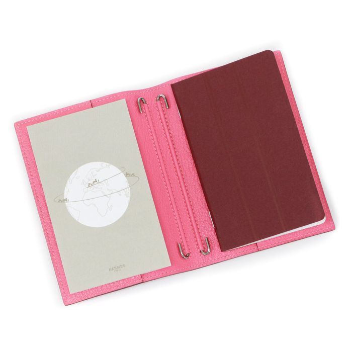 HERMES エルメス手帳カバーパスポートカバーピンク美品 HERMES エルメス手帳カバーパスポートカバーピンク美品