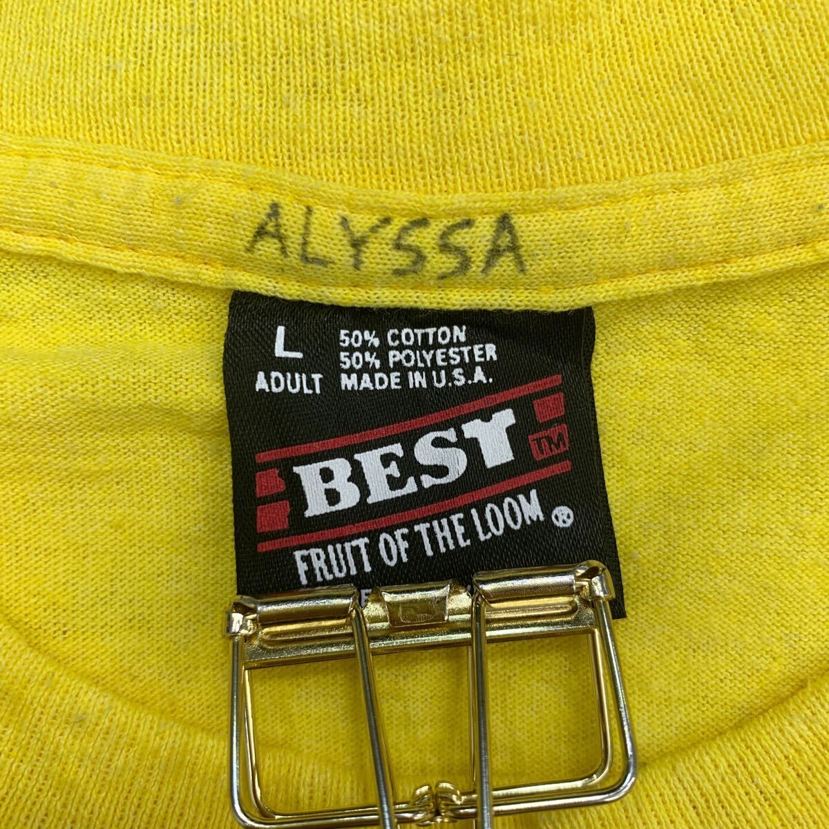 FRUIT OF THE LOOM 半袖 プリントTシャツ L イエロー フルーツオブザ 