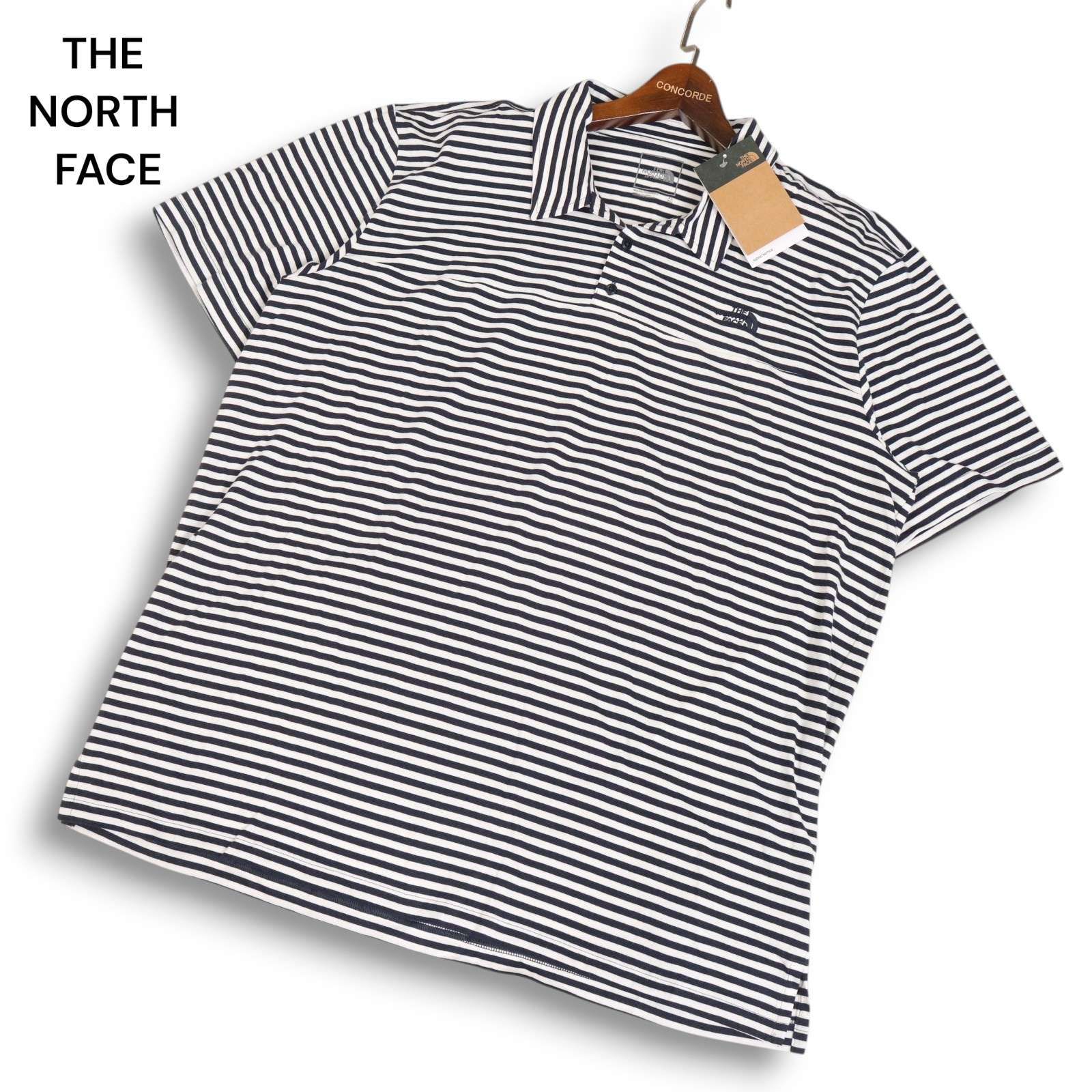 【新品 未使用】 THE NORTH FACE ザ ノースフェイス 【TERRAIN POLO】春夏 半袖 ボーダー ポロシャツ Sz.XL　メンズ