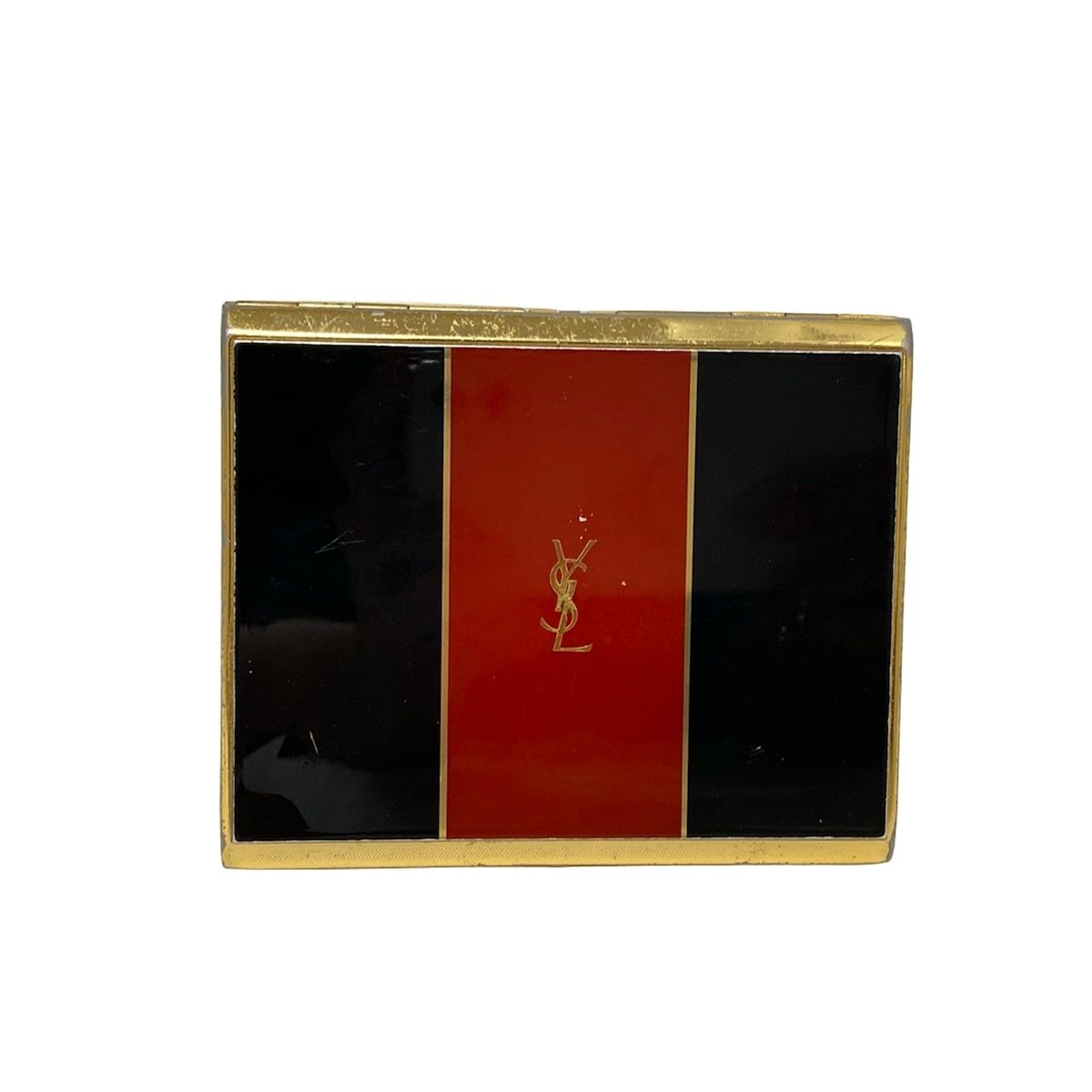 YvesSaintLaurent イヴサンローラン シガレットケース - ゴールド×黒×レッド