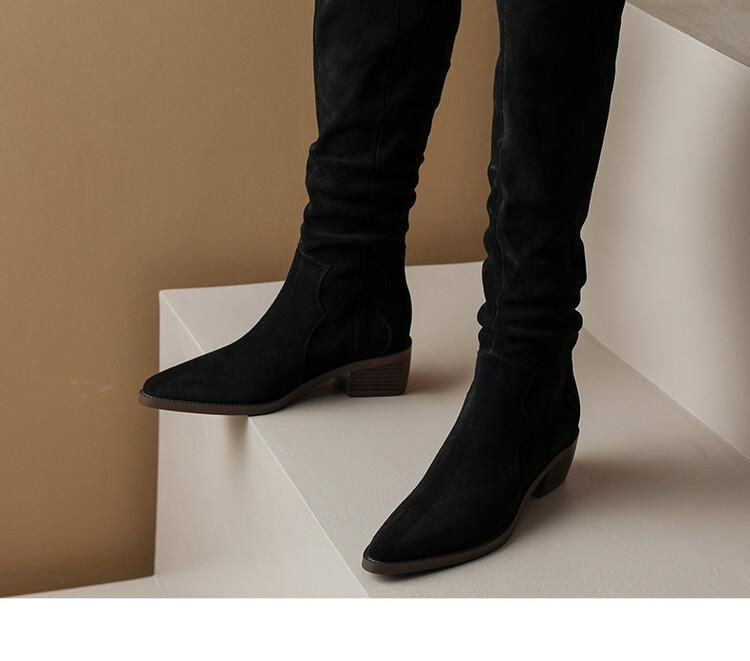 ロングブーツ レディース 美脚 ブーツ おしゃれ 長靴 脱げない 歩き