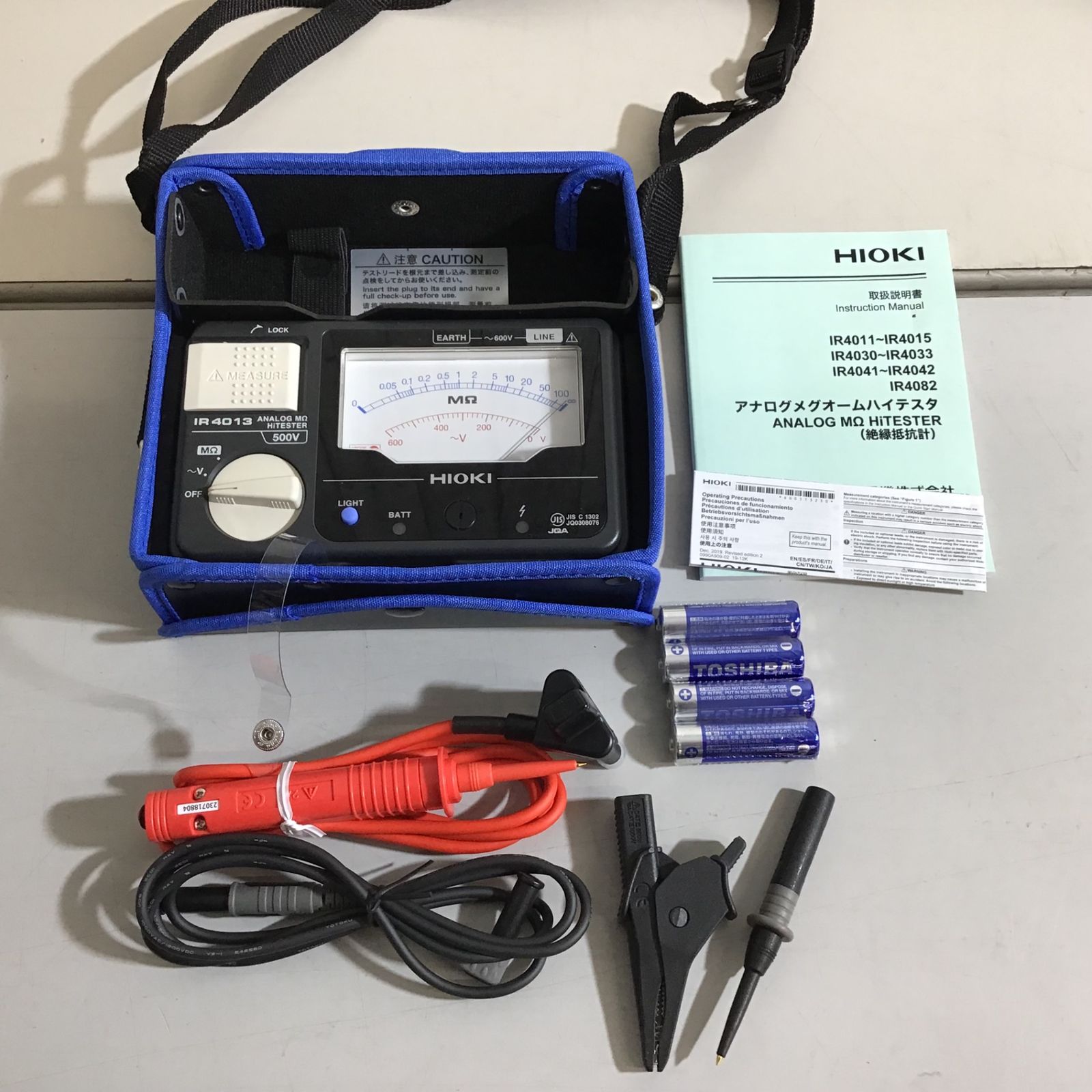 未使用品】HIOKI 日置電機 IR4013 絶縁抵抗計 アナログ 未使用品】HIOKI 日置電機 IR4013 絶縁抵抗計 アナログ