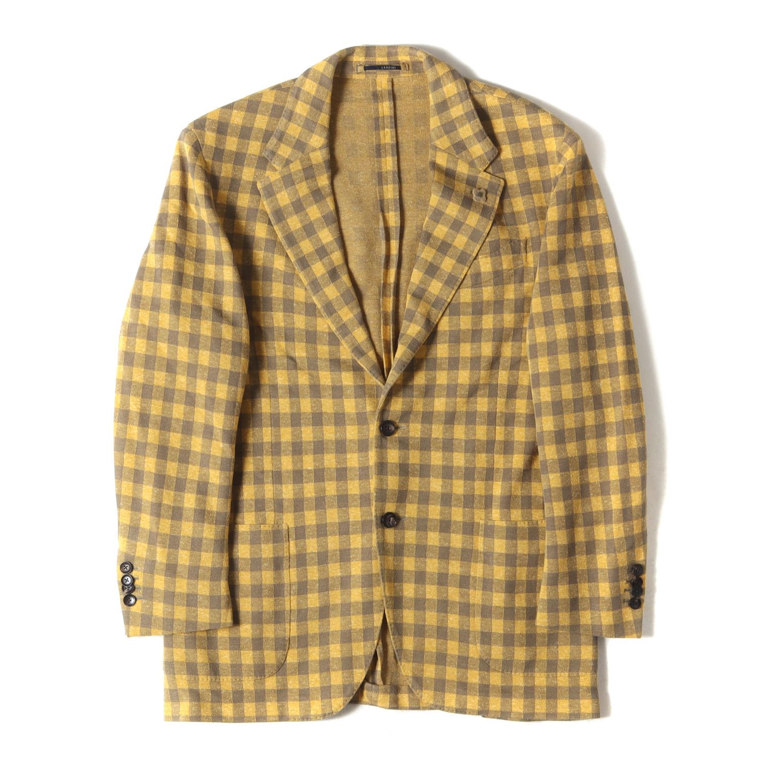 美品 LARDINI ラルディーニ ジャケット サイズ:52 ブロック 美品 LARDINI ラルディーニ ジャケット サイズ:52 ブロック
