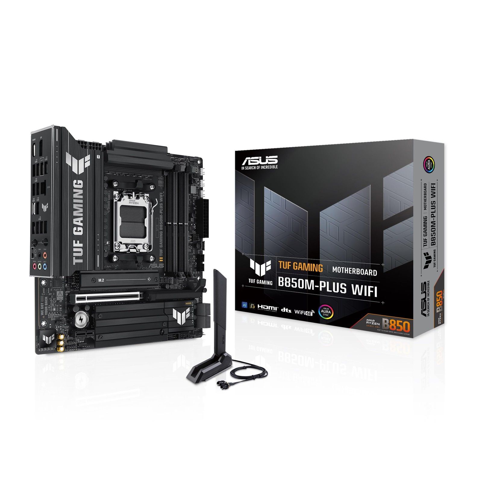 ASUS TUF GAMING B850M-PL WIFI AMD mATX マザーボード 14 2 1 80A DrMOS power sta