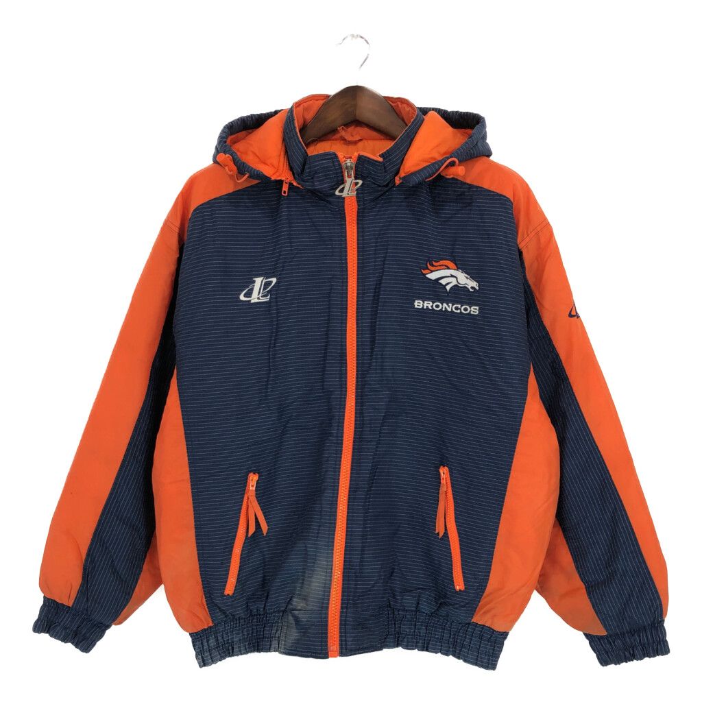 【NFL】BRONCOS ブロンコス 90s フード付き 中綿ナイロンジャケット 【NFL】BRONCOS ブロンコス 90s フード付き 中綿ナイロンジャケット