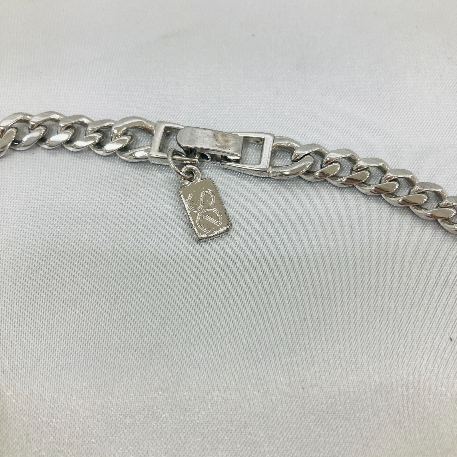 ビンテージシルバーネックレス34g刻印あり A【ネックレス】チェーン SE刻印あり シルバーカラー ビンテージ