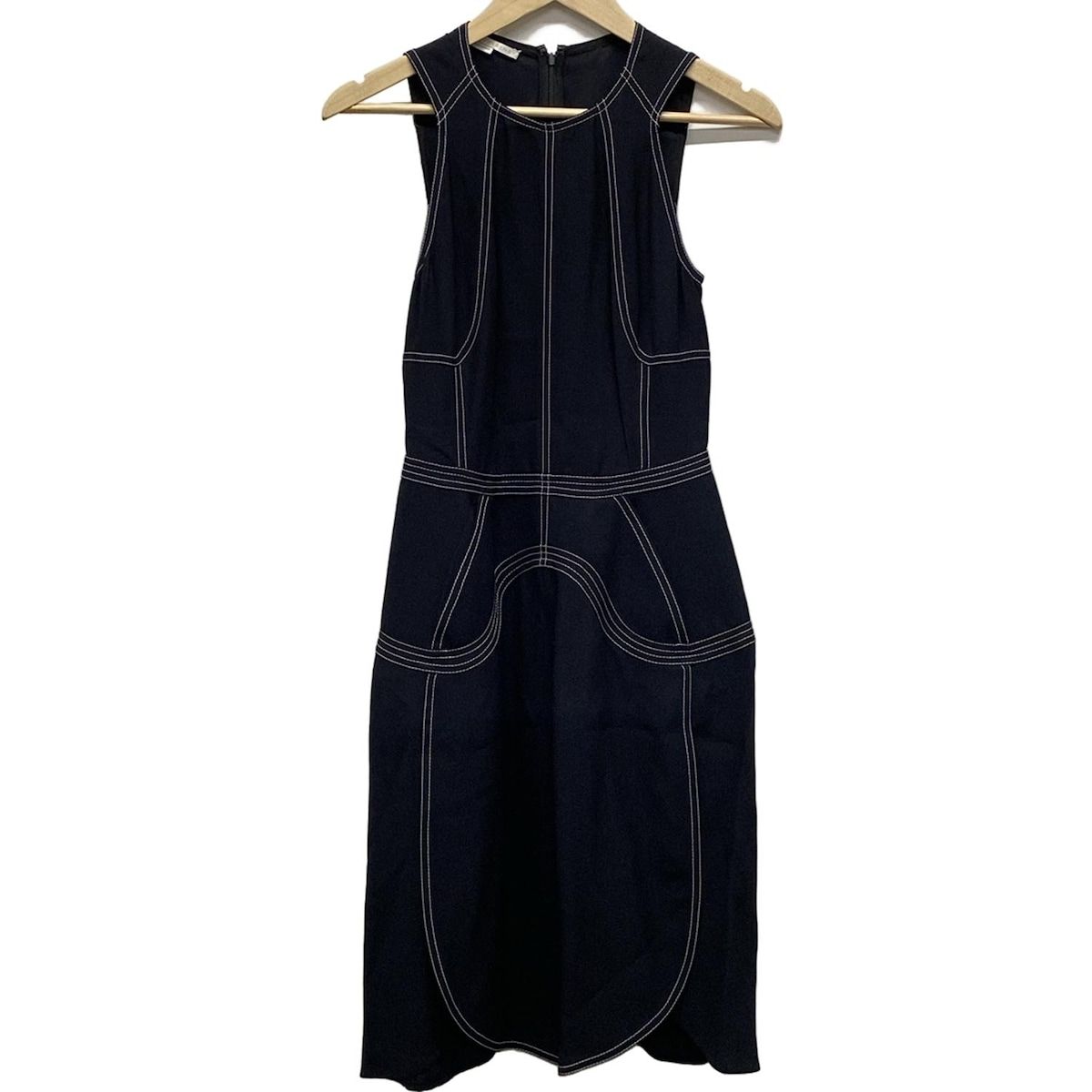 stellamccartney ステラマッカートニー ワンピース サイズ36 M レディース - 黒 クルーネック|ノースリーブ|ひざ丈