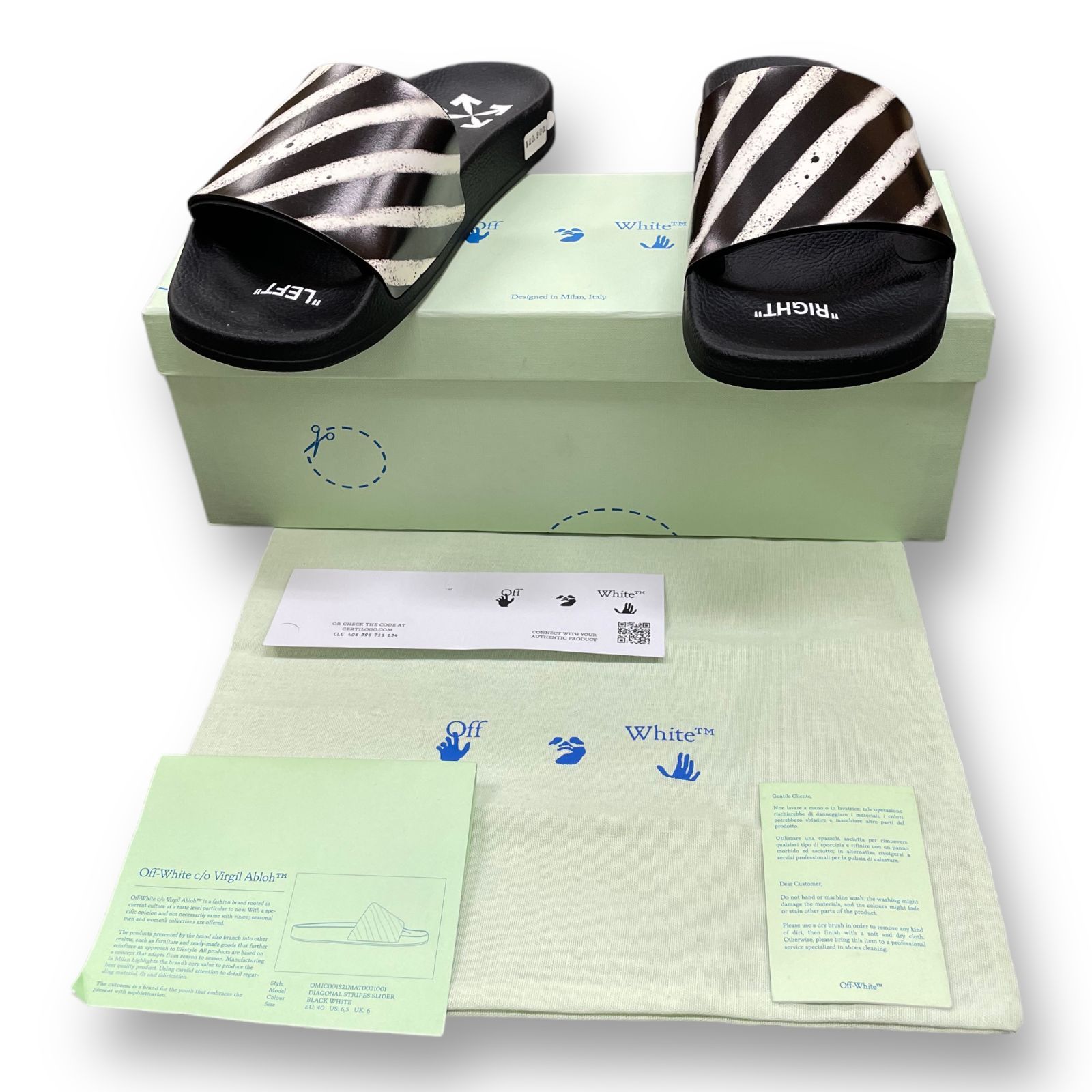OFF WHITE SPRAY STRIPES SLIDER シャワーサンダル OFF WHITE SPRAY STRIPES SLIDER シャワーサンダル Off-White - OFF