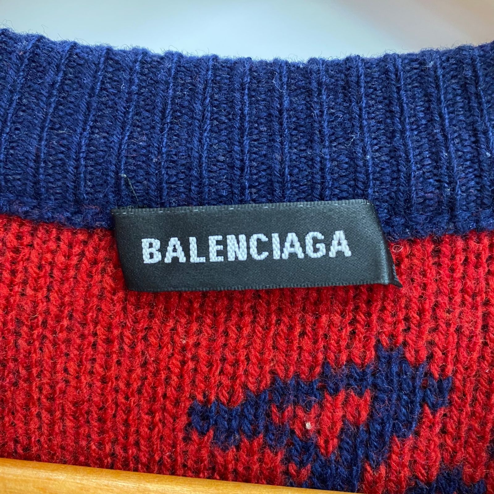 バレンシアガ BALENCIAGA 18SS 555279 セーター ネイビー M