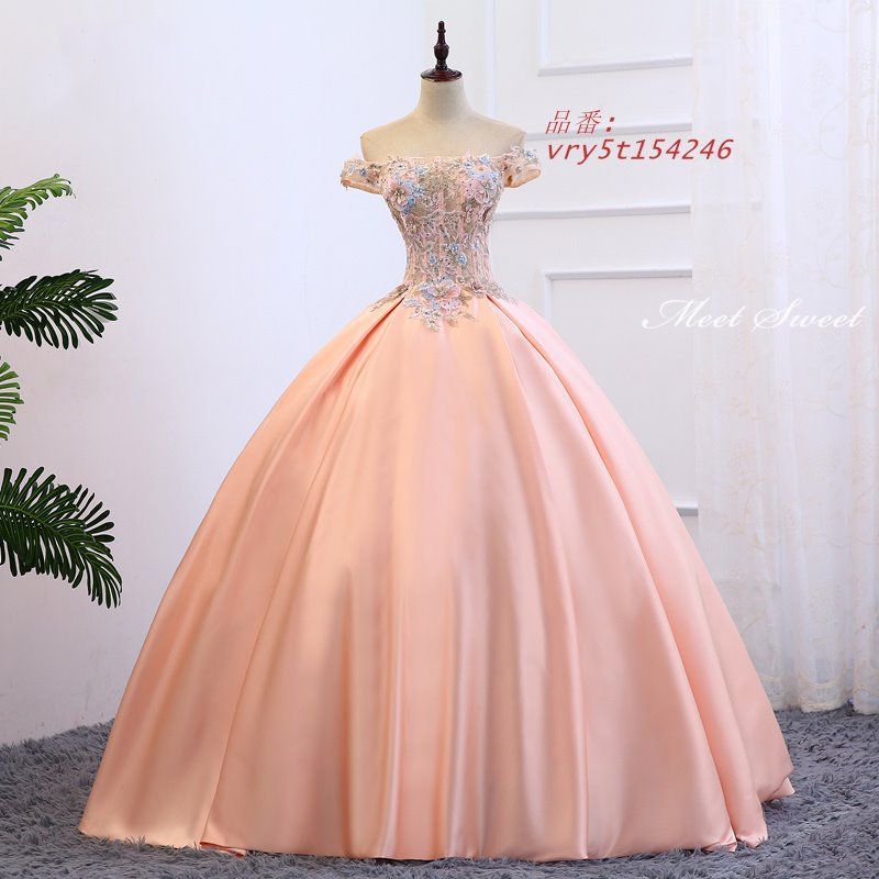 ドレス パーティードレス ロングドレス 結婚式 二次会 発表会 コンサート ステージドレス ウエディングドレス プリンセスラインドレス ウェディングドレス vry5t154246