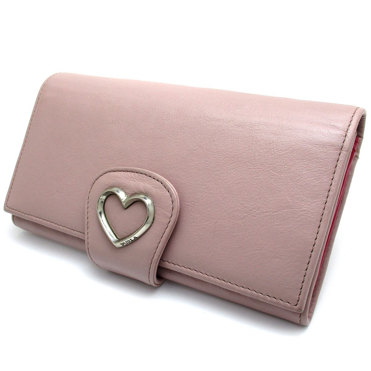 最前線の FURLA 長財布 ショッキングピンク