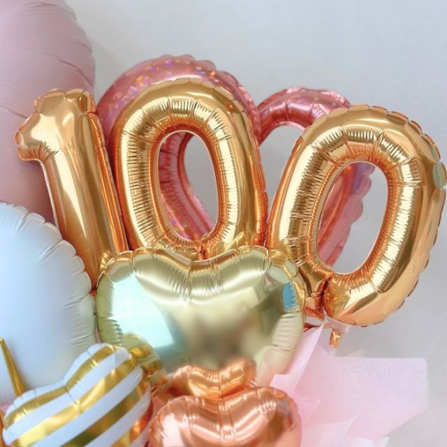 貴重 文字入れ 百寿パステルハート 百寿祝い バルーンギフト バルーン ギフト 誕生祝い 周年祝い お祝い 100歳 100th 誕生日 お誕生日 女性 大人の女性 おしゃれ 大人 バースデーギフト バースデー 贈り物 ギフト ゴールド ピンク