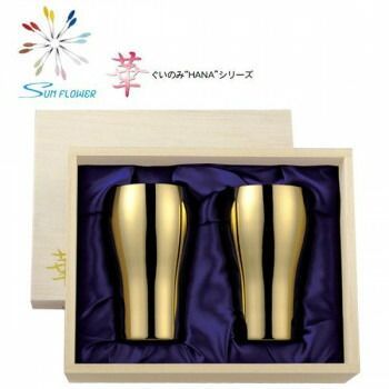 華シリーズ 華タンブラー 24金メッキ 桐箱セット 200ml 3751
