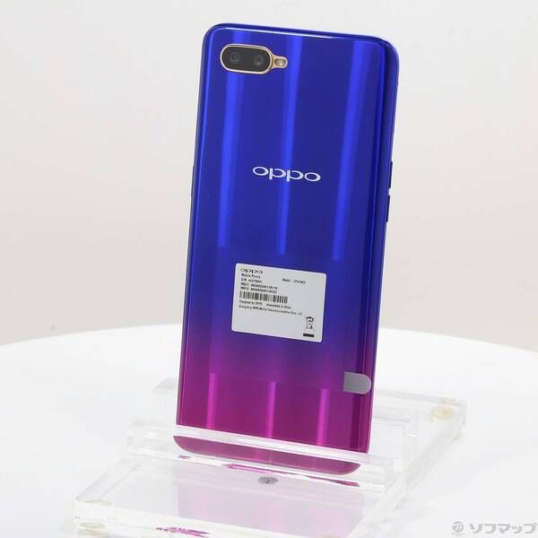 中古品〕 OPPO R17 Neo 128GB ブルー CPH1893 UQ mobile SIM