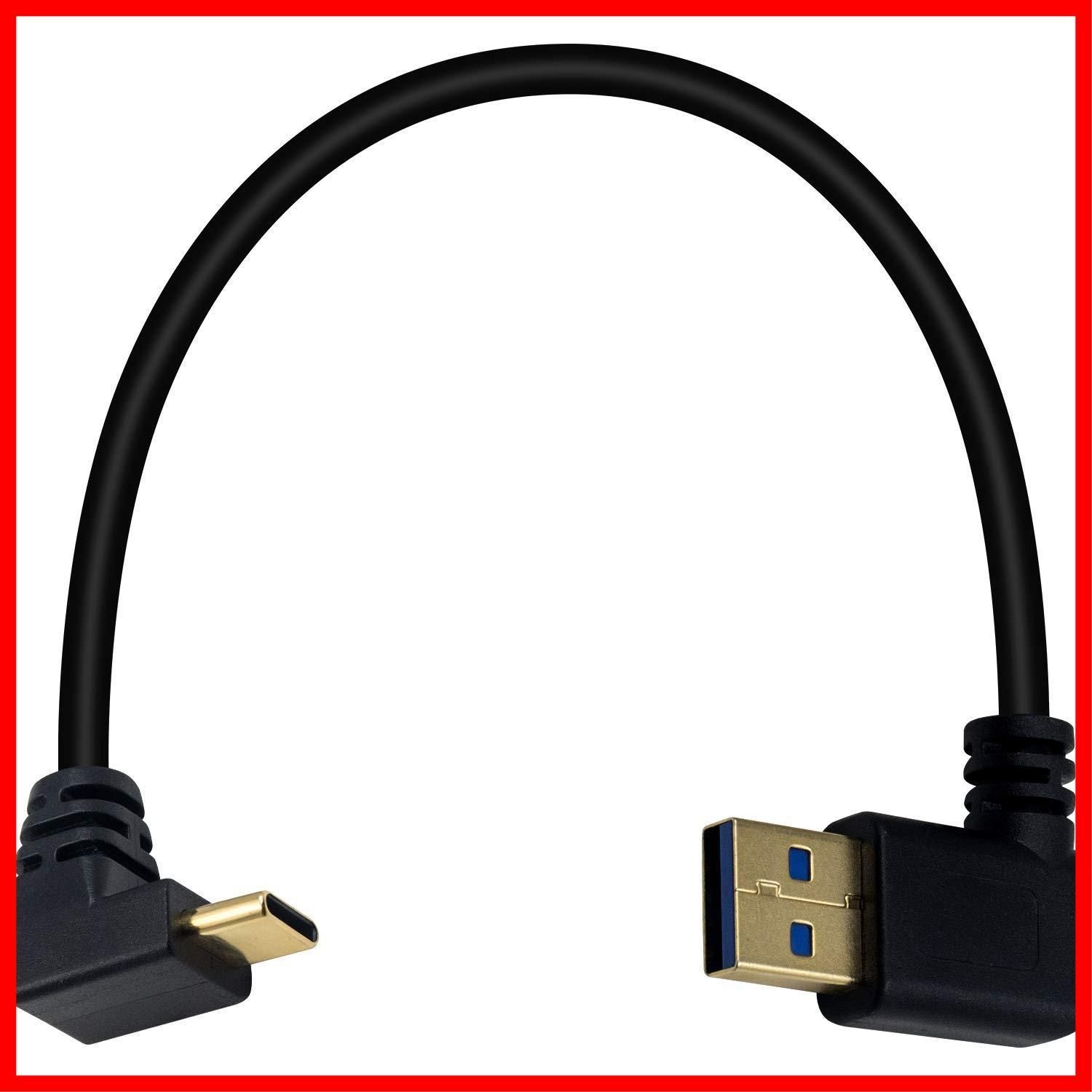 金メッキ USB 3.1 タイプ-C〜USB3.0 オス エルボー ネジ付き 金メッキ USB 3.1 タイプ-C〜USB3.0 オス エルボー ネジ付き