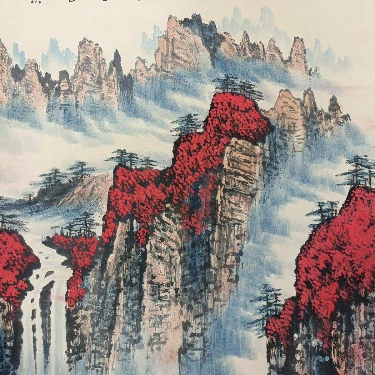 中国古美術・純手描き魏紫熙 山水画・手紙を添えた・珍品画・肉筆・文房置物・賞物 - メルカリ