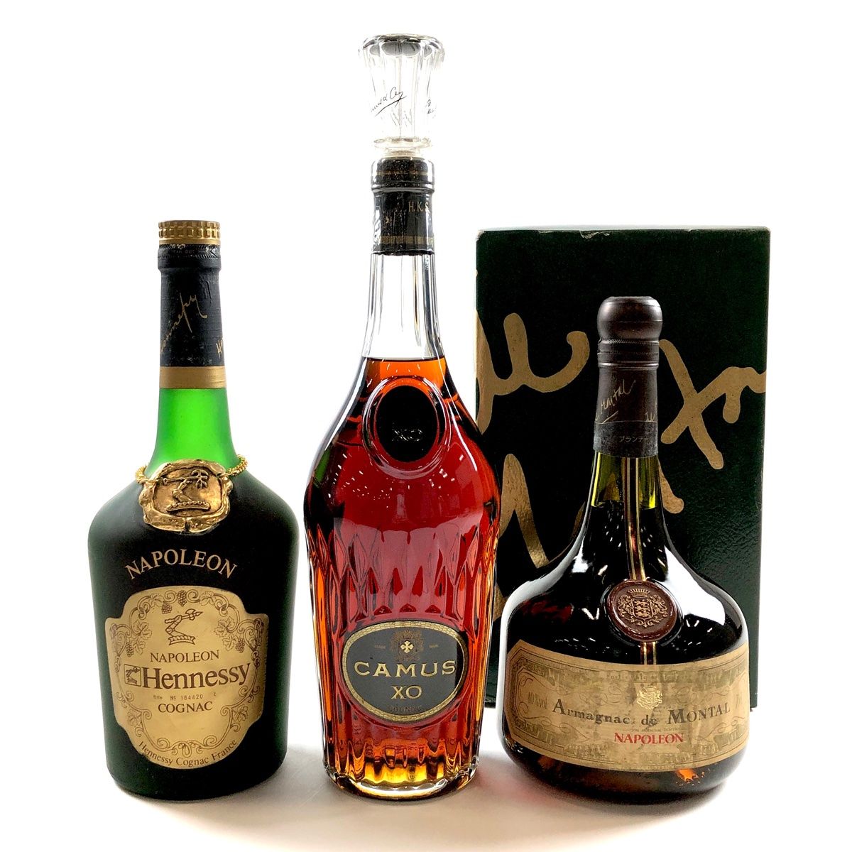 売れ筋オススメ 3本 Hennessy CAMUS Armagnac de MONTAL コニャック ...