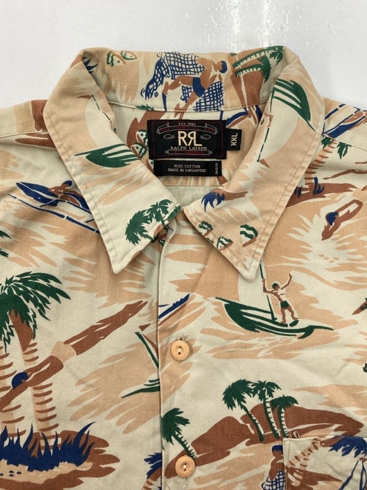 RRL 90s アロハシャツ ダブルアールエル RRL 90s OPEN COLLAR SHIRT オープン カラー シャツ