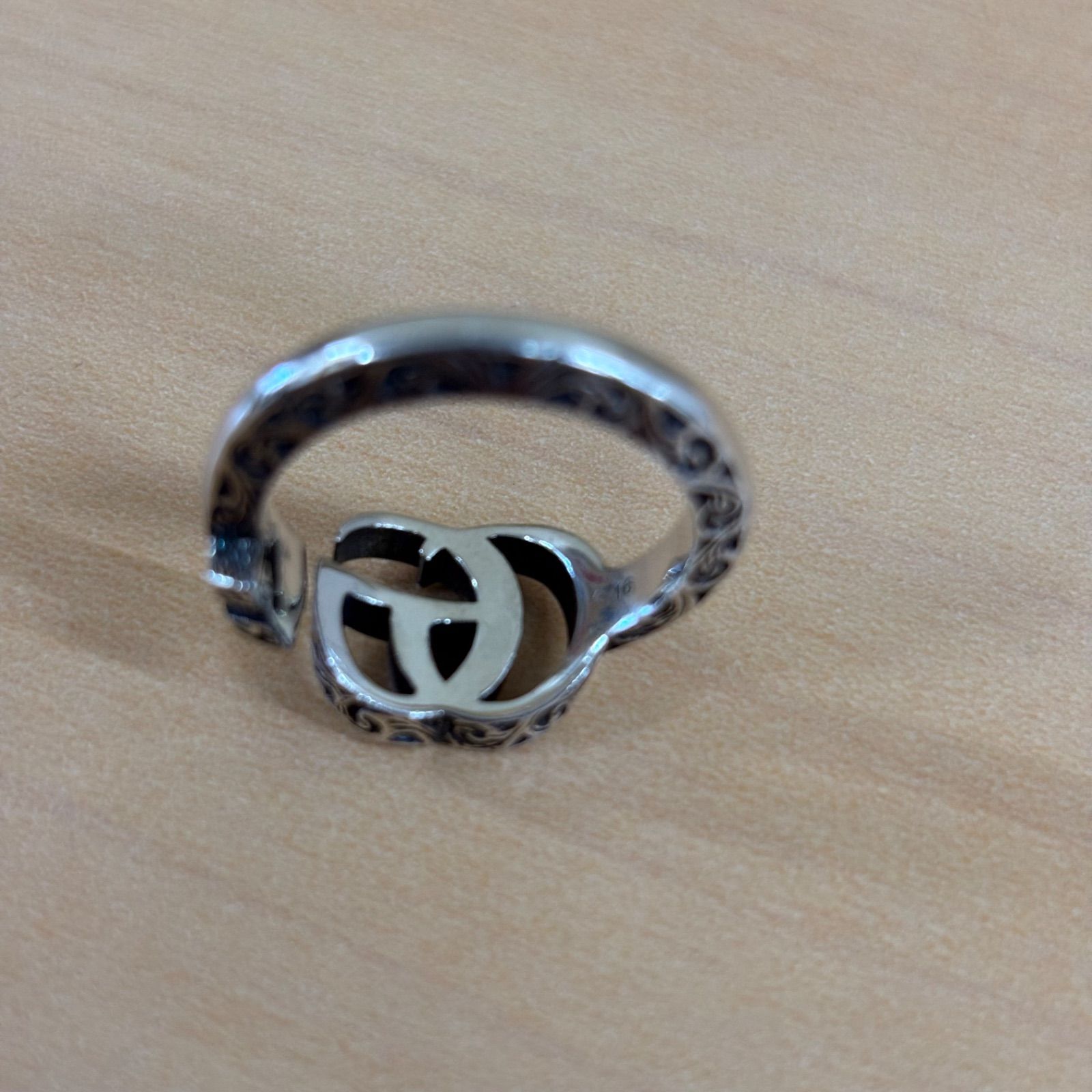 i)GUCCI グッチ GG アラベスク マーモント 925 シルバー リング 指輪 
