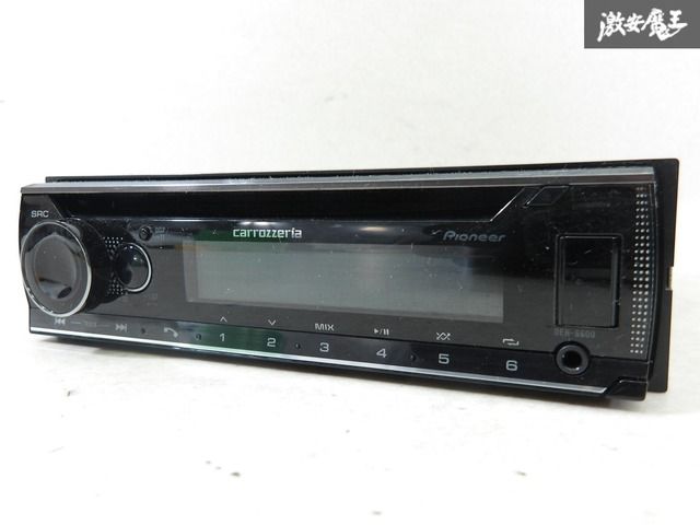 【実働外し】carrozzeria カロッツェリア DEH-6600 1DIN CDプレーヤー デッキ オーディオ CD/USB/Bluetooth/AUX 汎用 本体のみ 即納 棚33-3