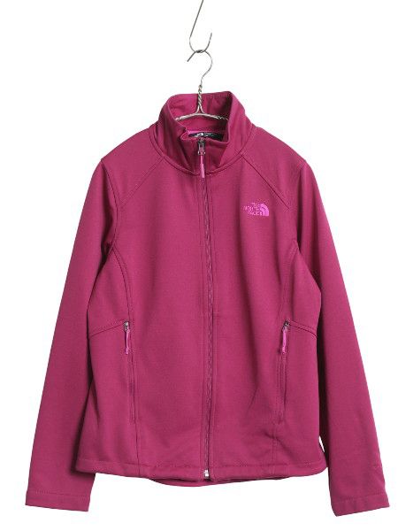 US企画 ノースフェイス ソフトシェル ジャケット レディース M | アウトドア フルジップ 裏 フリース ストレッチ ジャンパー ブルゾン 防風