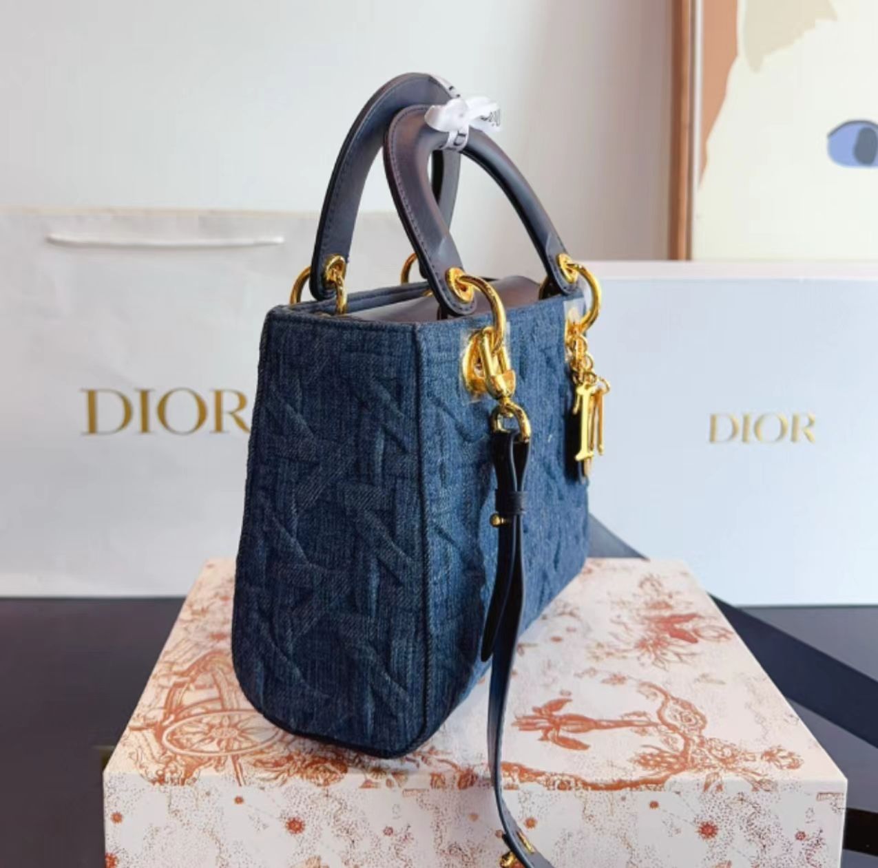 Christian Dior　レディディオール　カナージュ　キルティング 美品