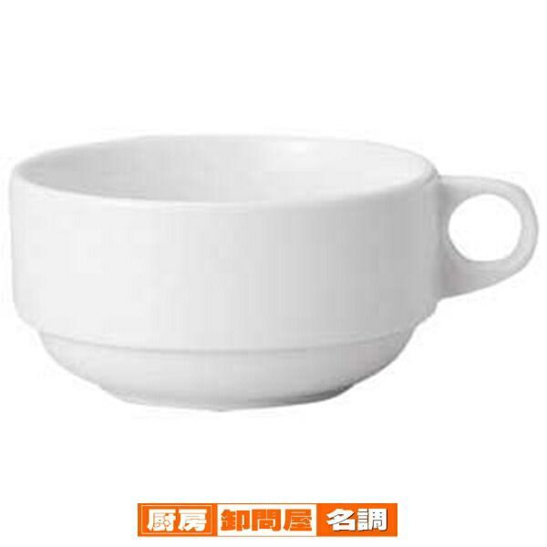 ハ587-098 リアルホワイト スタック片手スープカップ