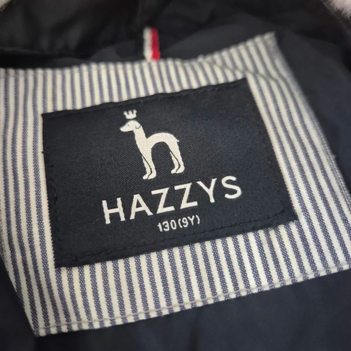 HAZZYS ヘジス キッズ ダウン ダウンジャケット 130 ファー KARA カラ ネイビー