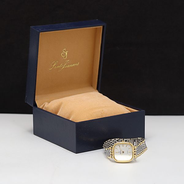 箱付 アルフェックス ホワイト文字盤 QZ レディース腕時計