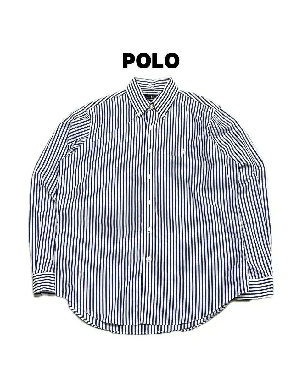 Ralph Lauren ラルフローレン ストライプ ストレッチ シャツ ホワイト|ネイビー