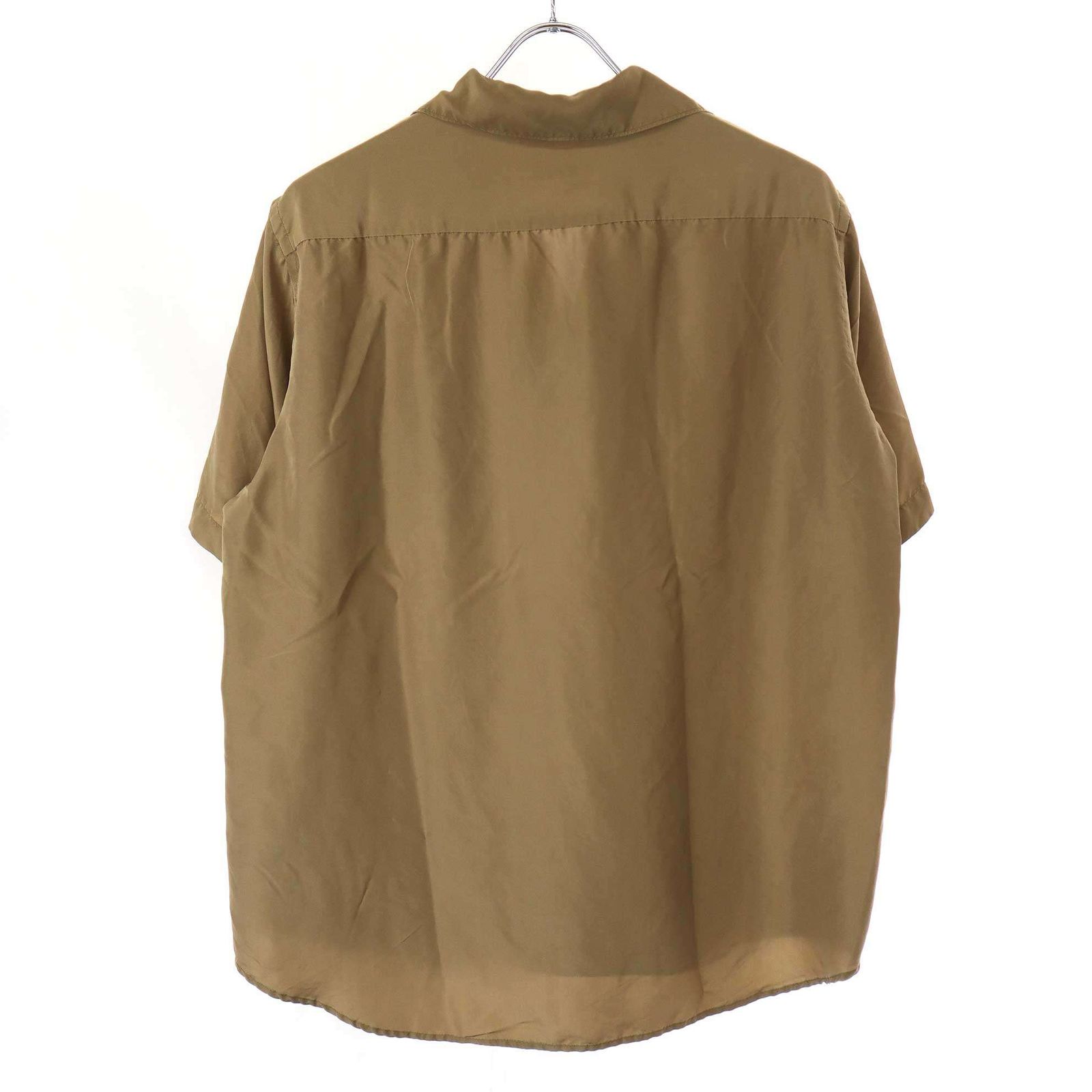 COMOLI コモリ シルクスキッパーシャツ K01-02014 ブラウン系 1 COMOLI コモリ 17SS シルクスキッパーシャツ K01-02014 ブラウン