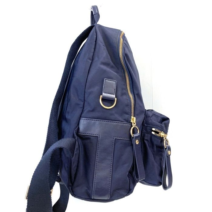 Tory Burch ネイビー リュック・バックパック ☆TORY BURCH トリーバーチ ナイロン レザー バックパック