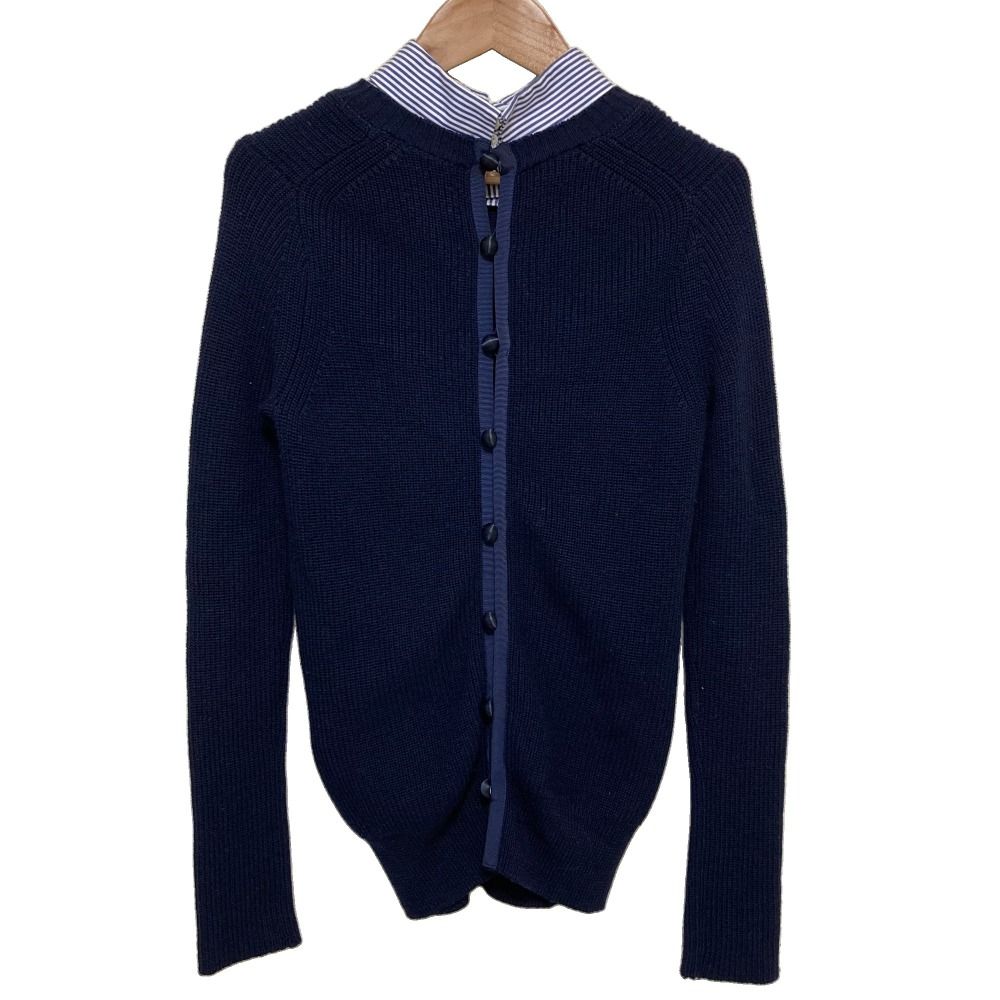 新品　未使用　サカイラック　サイズ1 ニットカーディガン 良品 sacai luck サカイラック 2WAY 襟付き ニット カーディガン