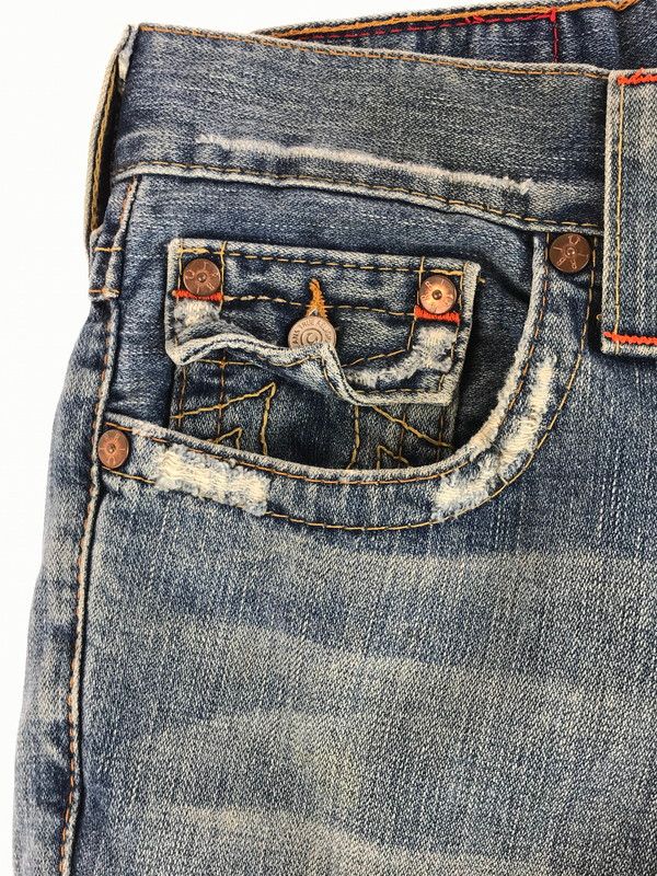 true religion トゥルーレリジョン joey 803 デニムパンツ トゥルーレリジョン JOEY 刺繍 ダメージ加工デニムパンツ