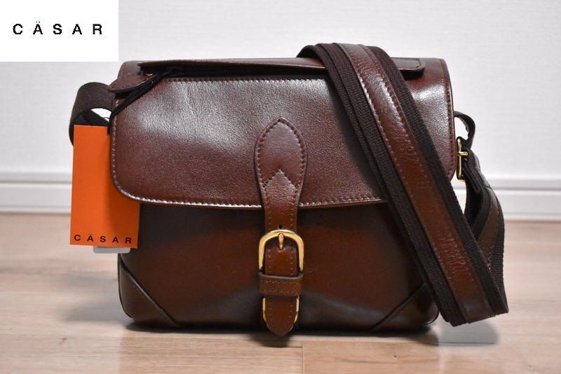 新品 CASAR レザー ショルダーバッグ 015133 シーザー 本革 IKETEI 