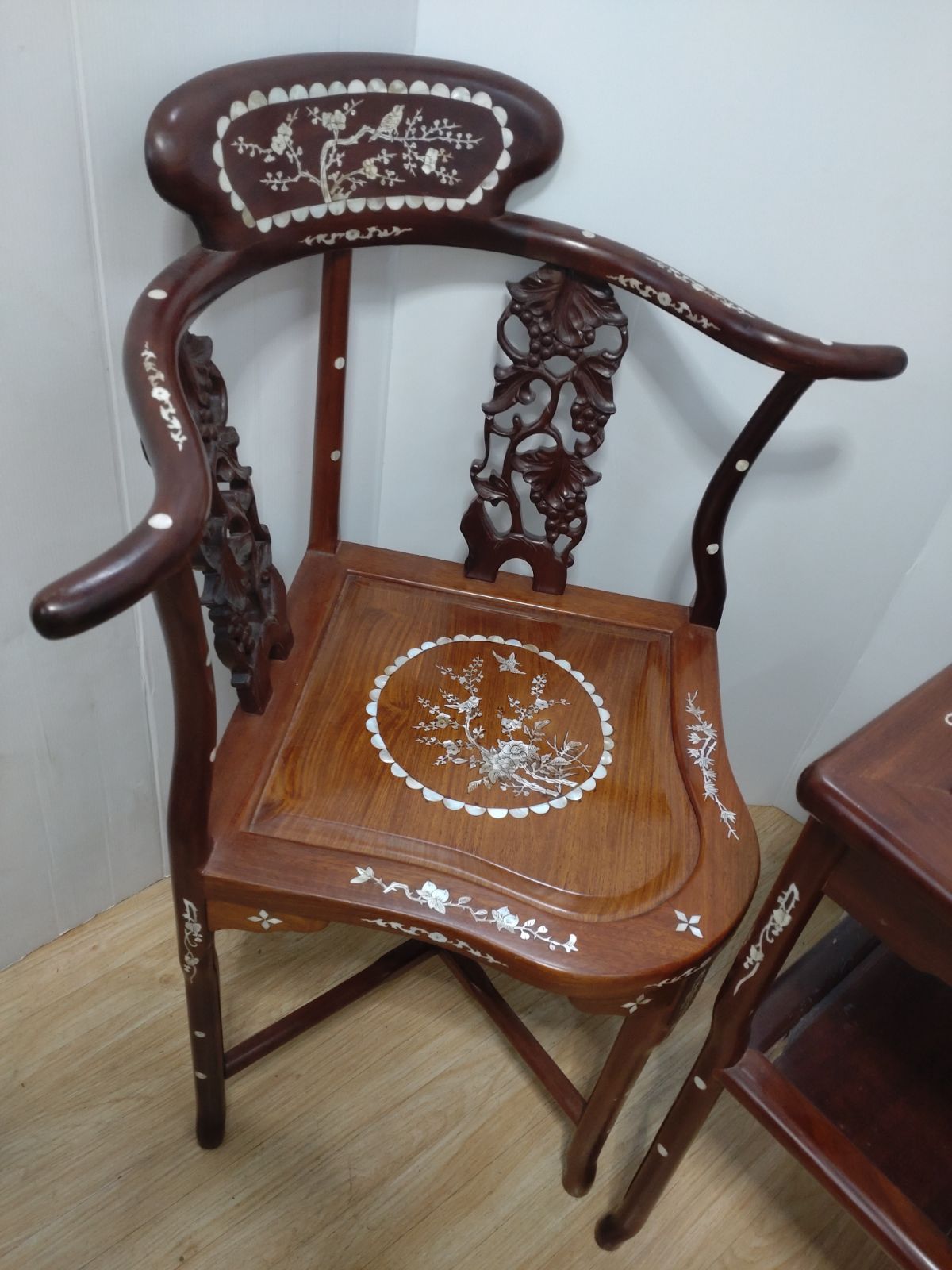 中国螺鈿椅子3点セット￼ （展示品）￼ - チェア
