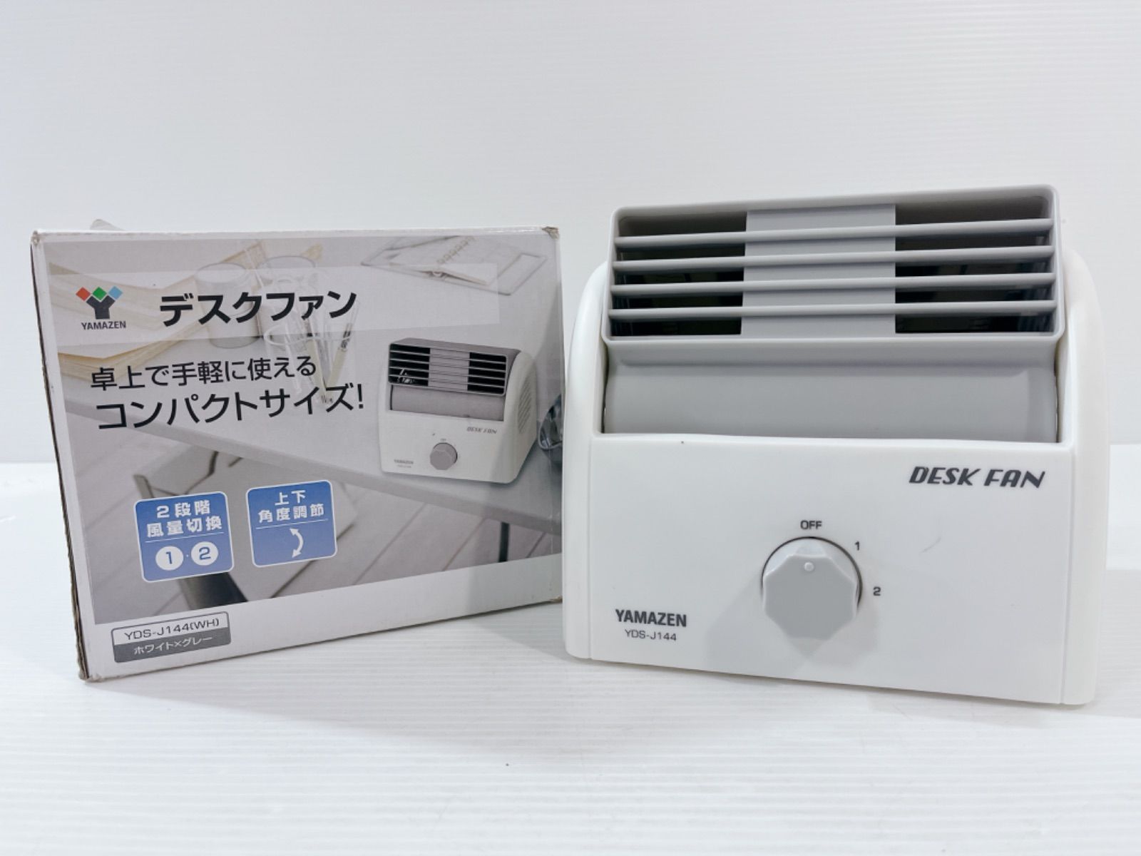 YAMAZEN デスクファン コンパクトサイズ 卓上扇風機 YDS-J144
