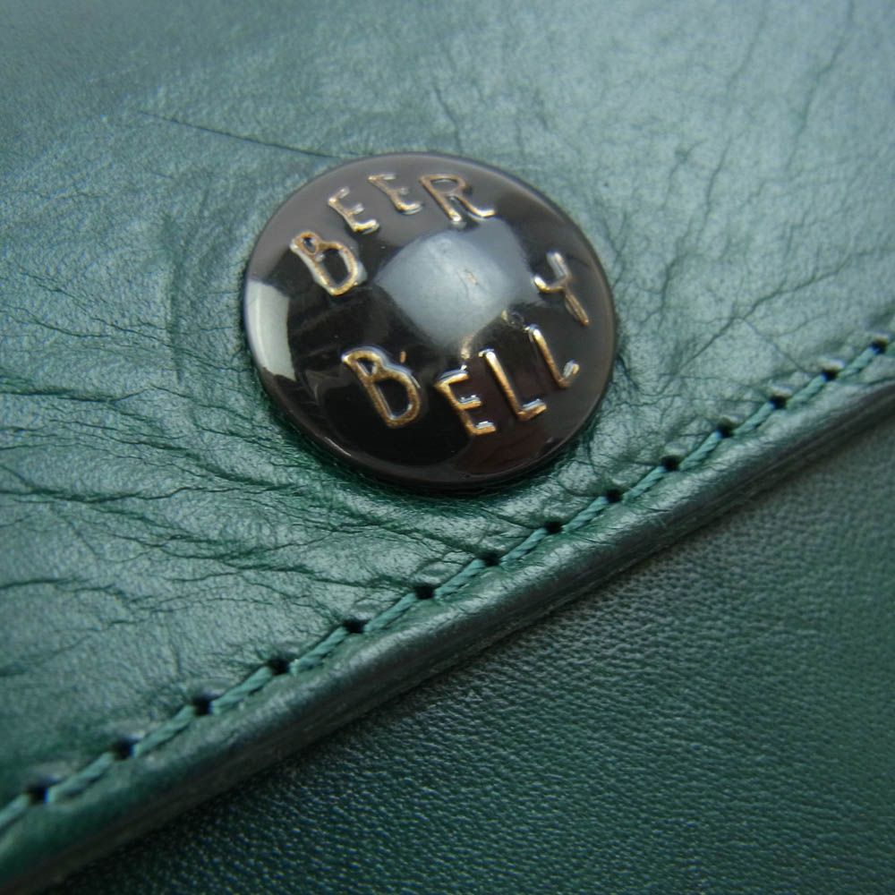 ビアベリー BEER BELLY 二つ折り 財布 ウォレット グリーン系【中古】