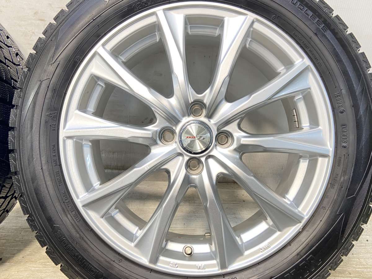 195/60R17  nダンロップ ウィンターマックス WM02 n　 ジョーカー n17x6.0 40 100-4穴 n中古タイヤ スタッドレスタイヤ ホイールセット 4本セットn w17250126063