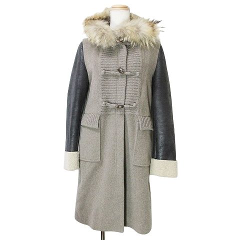 エルマノシェルビーノ ERMANNO SCERVINO junior カシミヤ混 レザー袖  